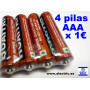 4 Pilas AAA