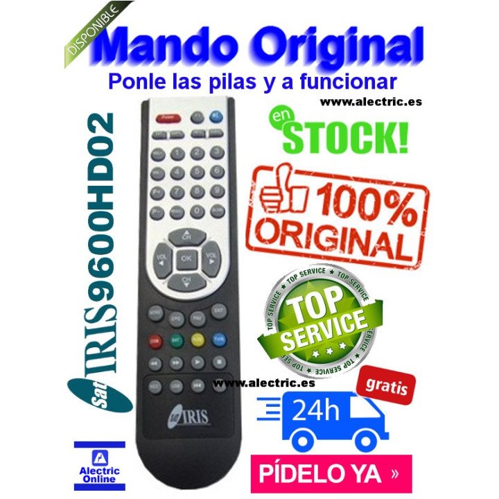 Mando a distancia Iris 9600 HD 02