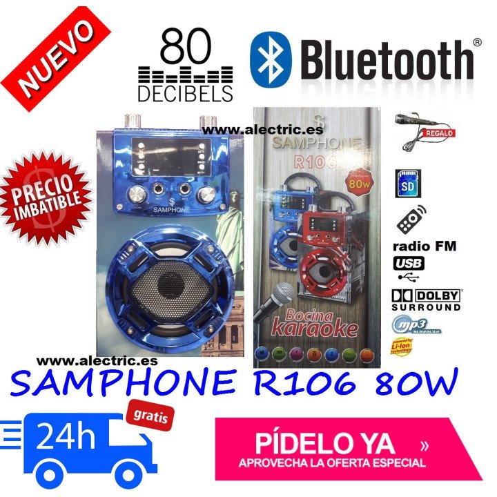 Altavoz inalambrico bluetooh samphone R106