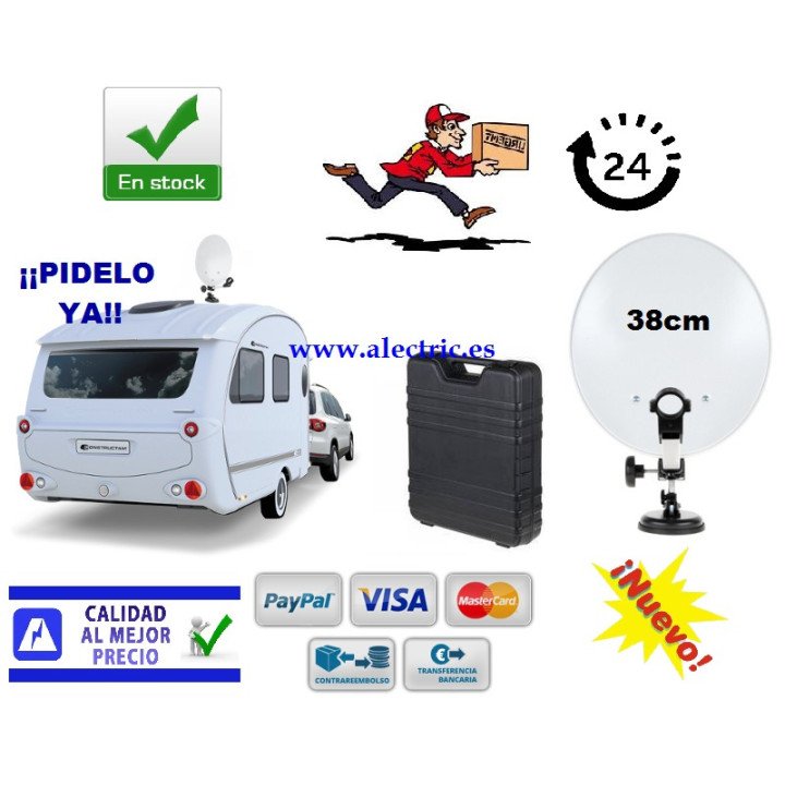 Antena parabólica para caravanas