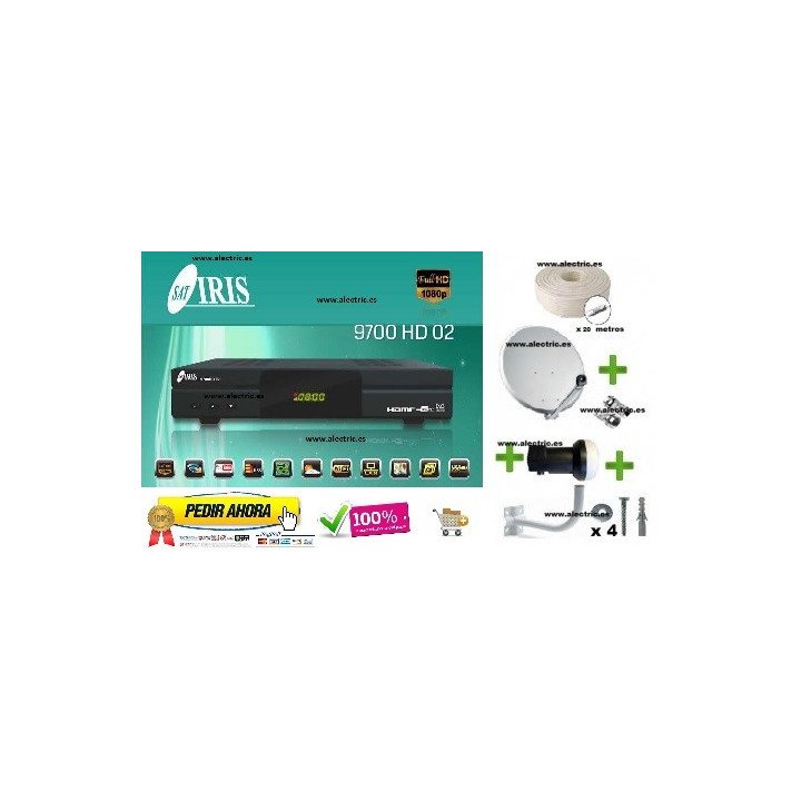 KIT IRIS 9700 HD 02 + ANTENA