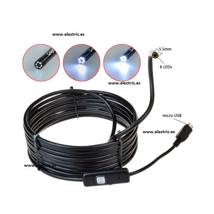 Android USB endoscopio IP67 impermeable