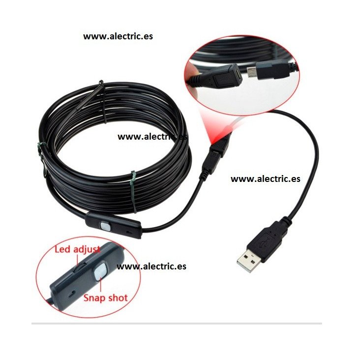 Android USB endoscopio IP67 impermeable