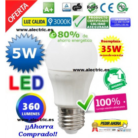 Esferica LED 5W cálida