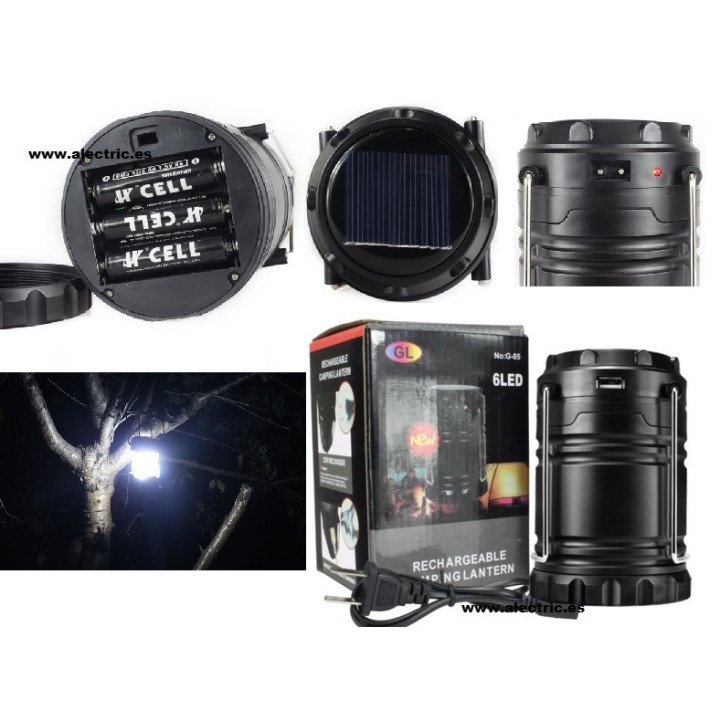 Lámpara camping solar