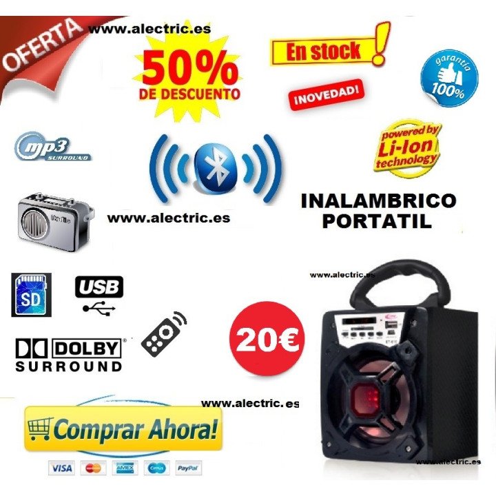 Altavoz inalambrico bluetooh itk t_610