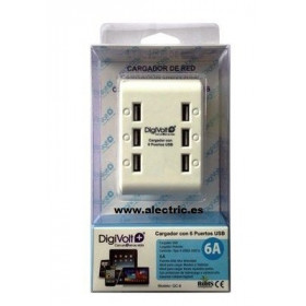 Cargador con 6 puertos USB 5V